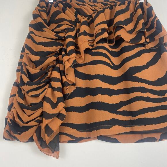 All Saints animal print skirt cheetah Nia/Pia Zephyr Miniskirt size 4 - Picture 3 of 7